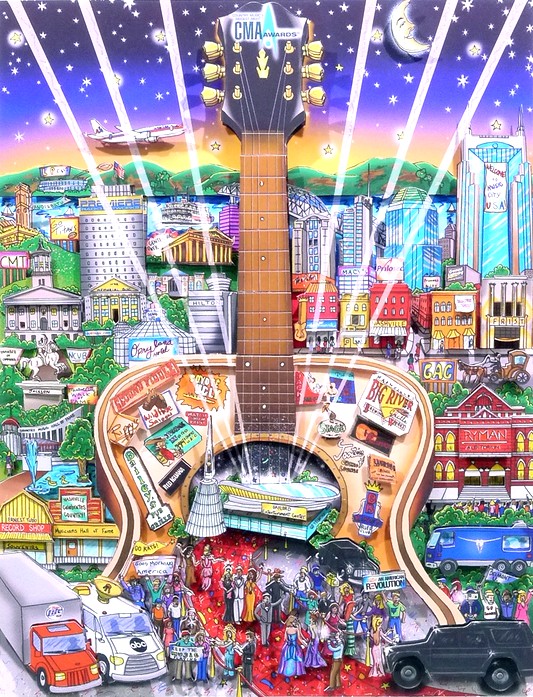 チャールズ・ファジーノの絵画作品　タイトルは、Country Music Awards